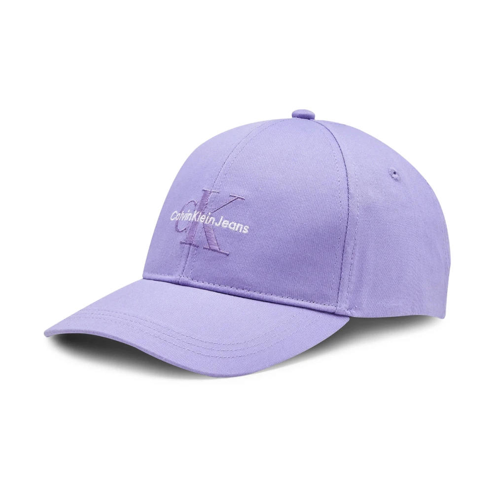 Calvin Klein Jeans Geborduurde Logo Pet Herfst Winter Collectie Purple Dames