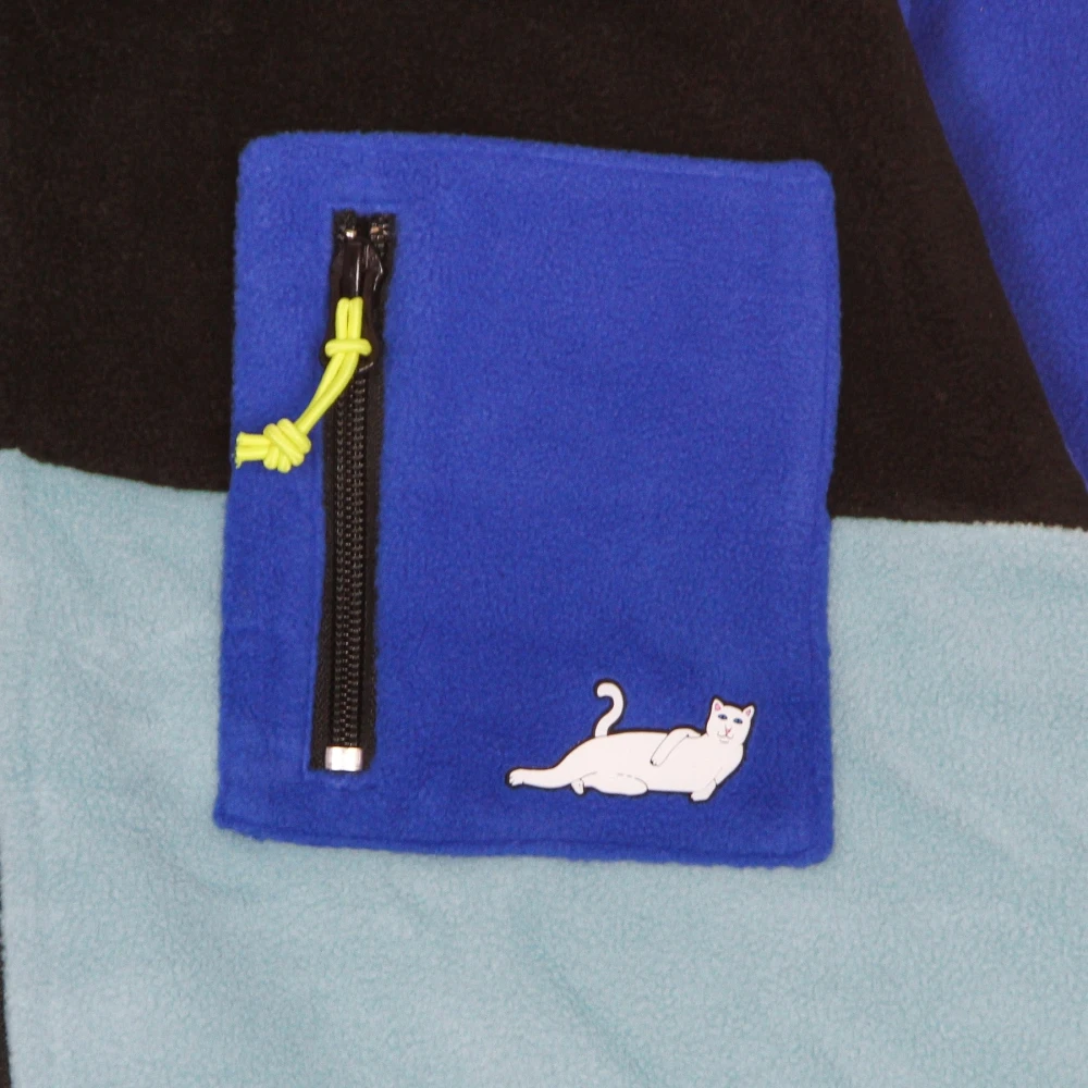 Ripndip Kleur Blok Fleece Hoge Hals Sweatshirt Multicolor Heren