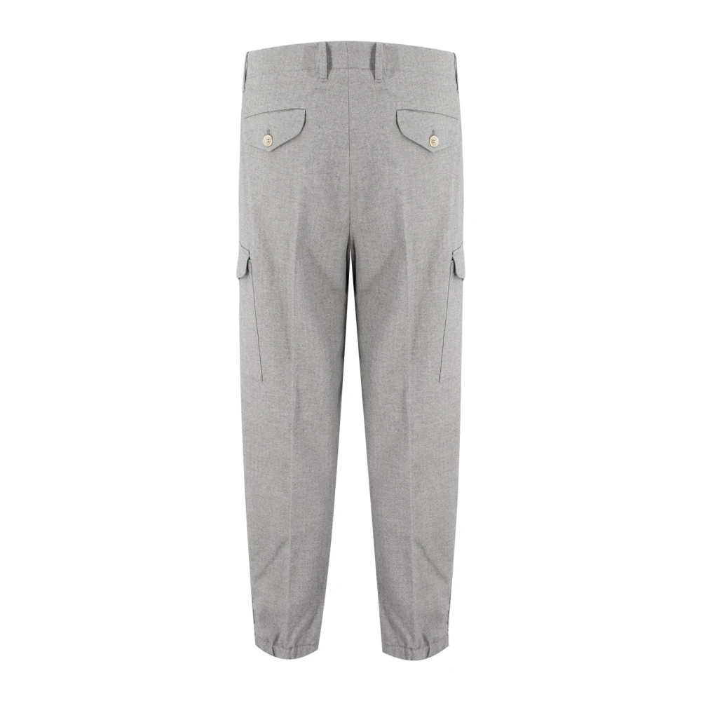 BRUNELLO CUCINELLI Dynamische Katoenen Cargo Broek Gray Heren