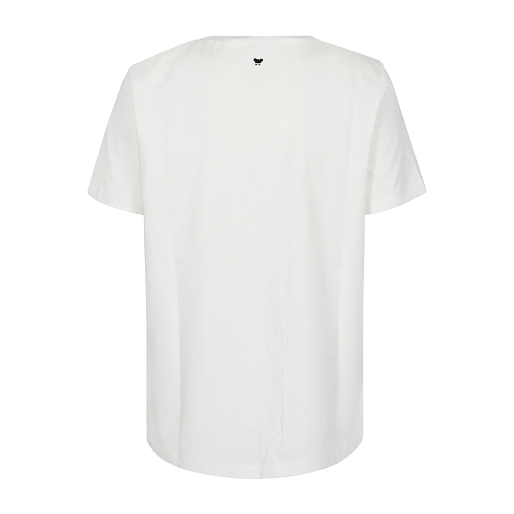 Max Mara Weekend Witte Geometrisch Geborduurd Katoenen T-shirt White Dames