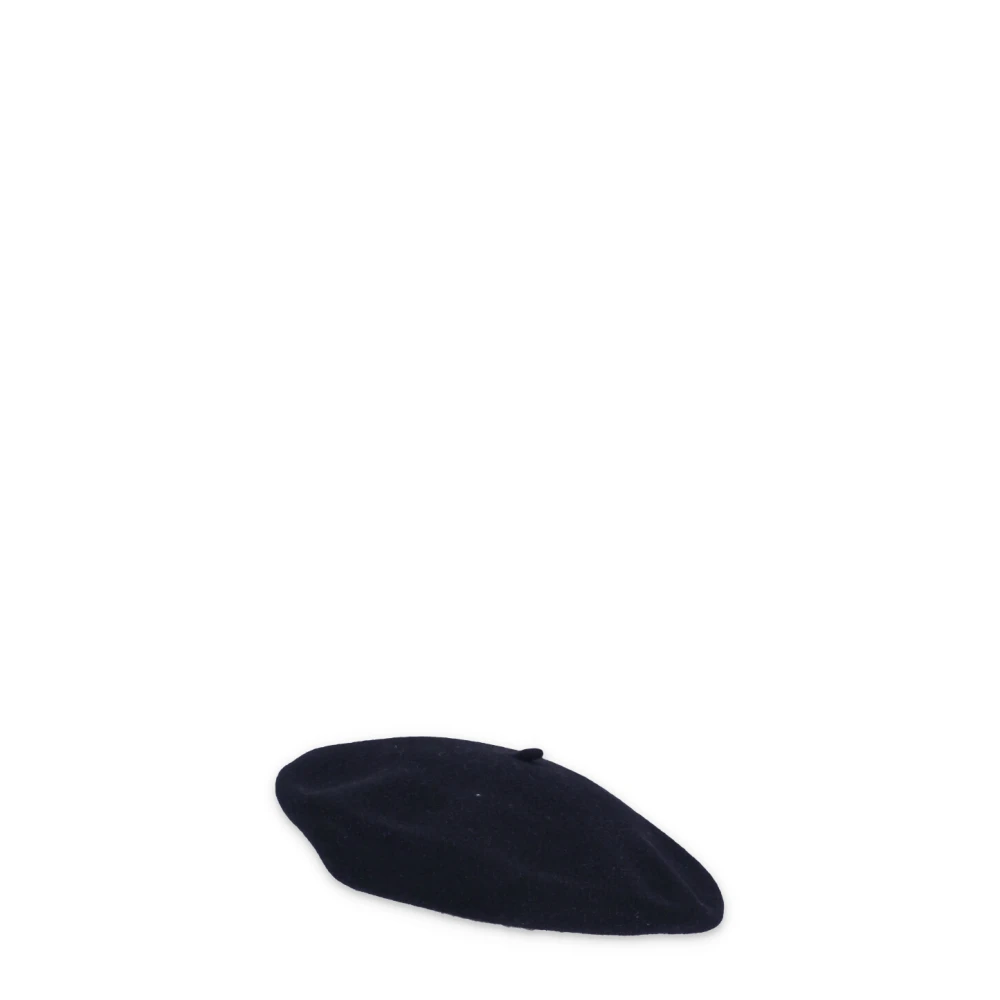 Maison Margiela Blauwe Wol Basque Hoed Four Stitches Blue Dames