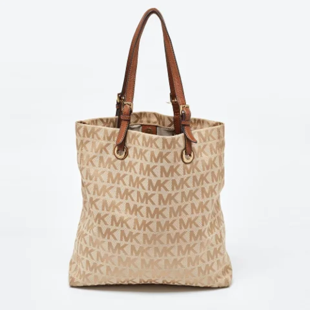 Michael Kors Pre-owned Canvas handbags Beige Dames