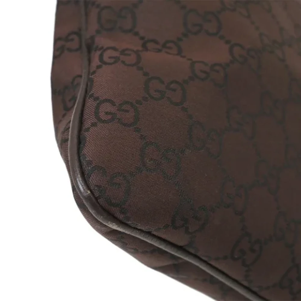 Gucci Vintage Pre-owned Nylon gucci-bags Brown Dames