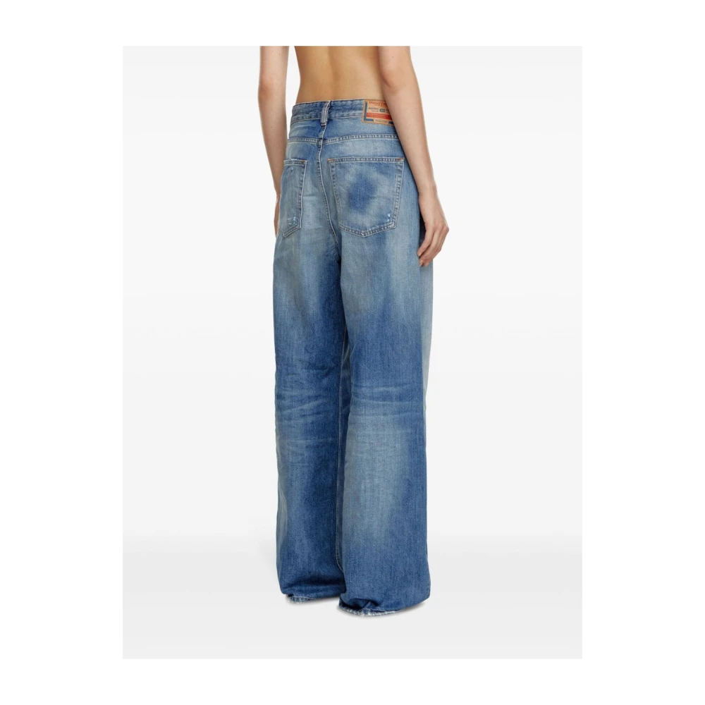 Diesel Elegante katoenen broek voor vrouwen Blue Dames
