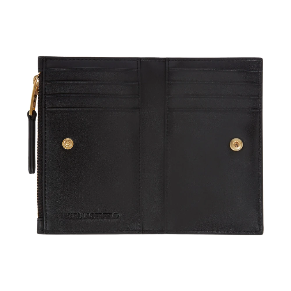 Karl Lagerfeld Portemonnee K Signature Slim Bifold Wallet A1W32104 Black Dames