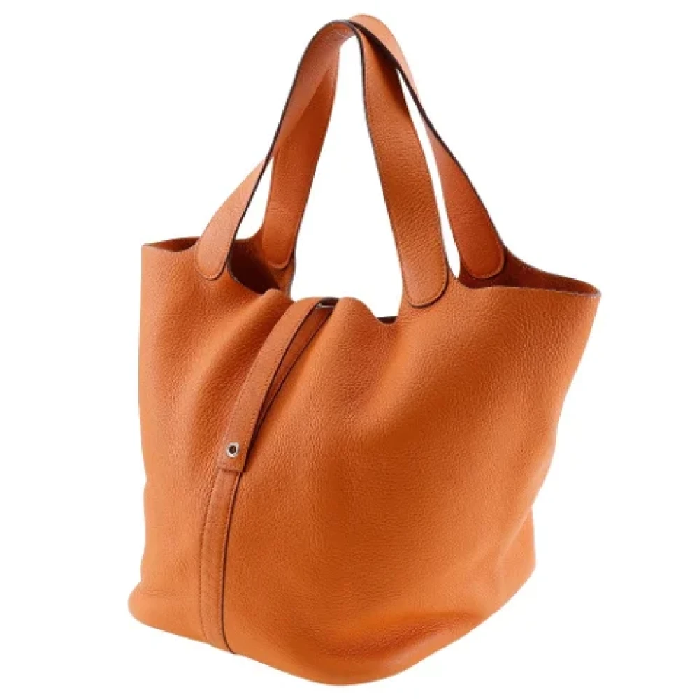 Hermès Vintage Pre-owned Leather handbags Orange Dames