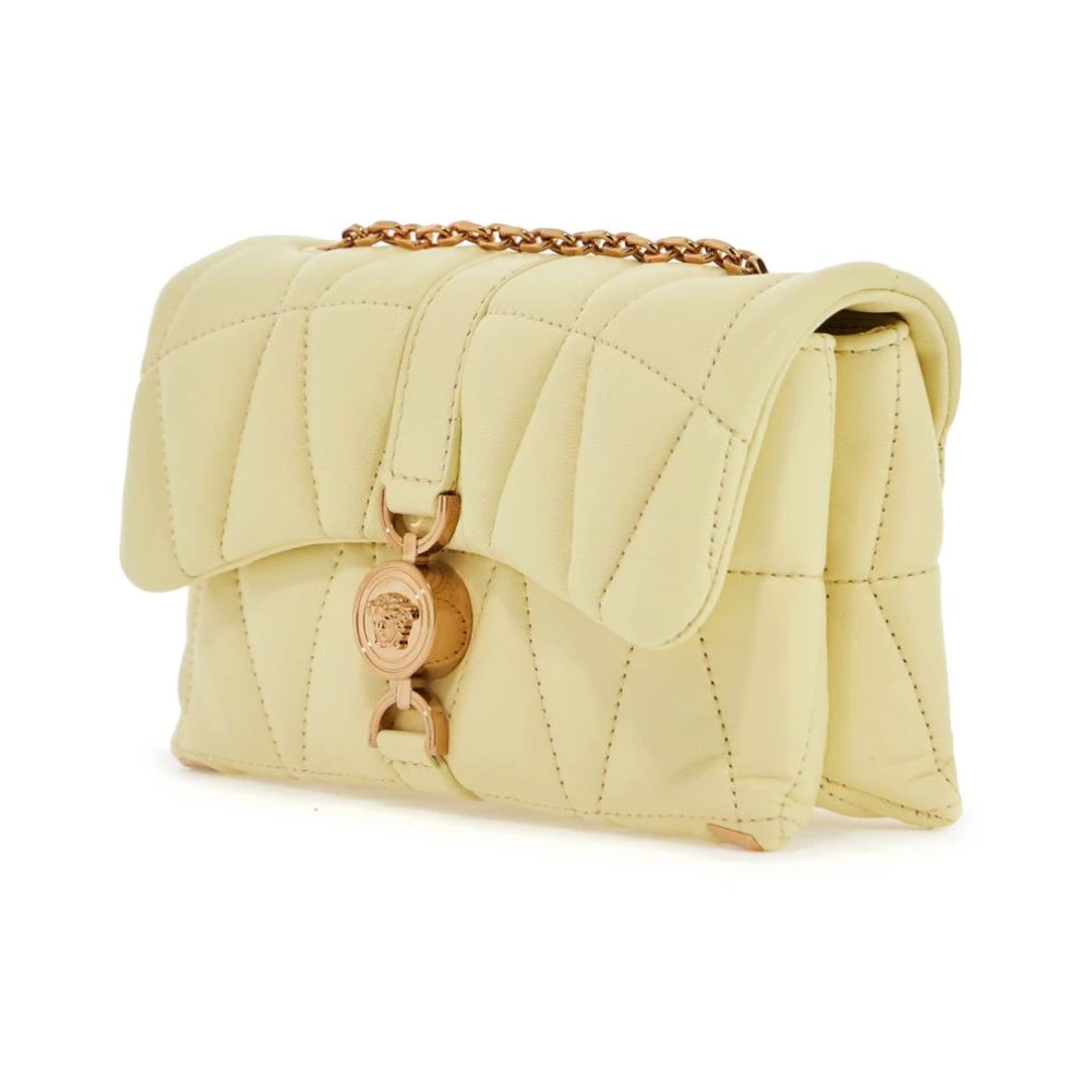Versace Gewatteerde Nappa Leren Mini Tas Yellow Dames