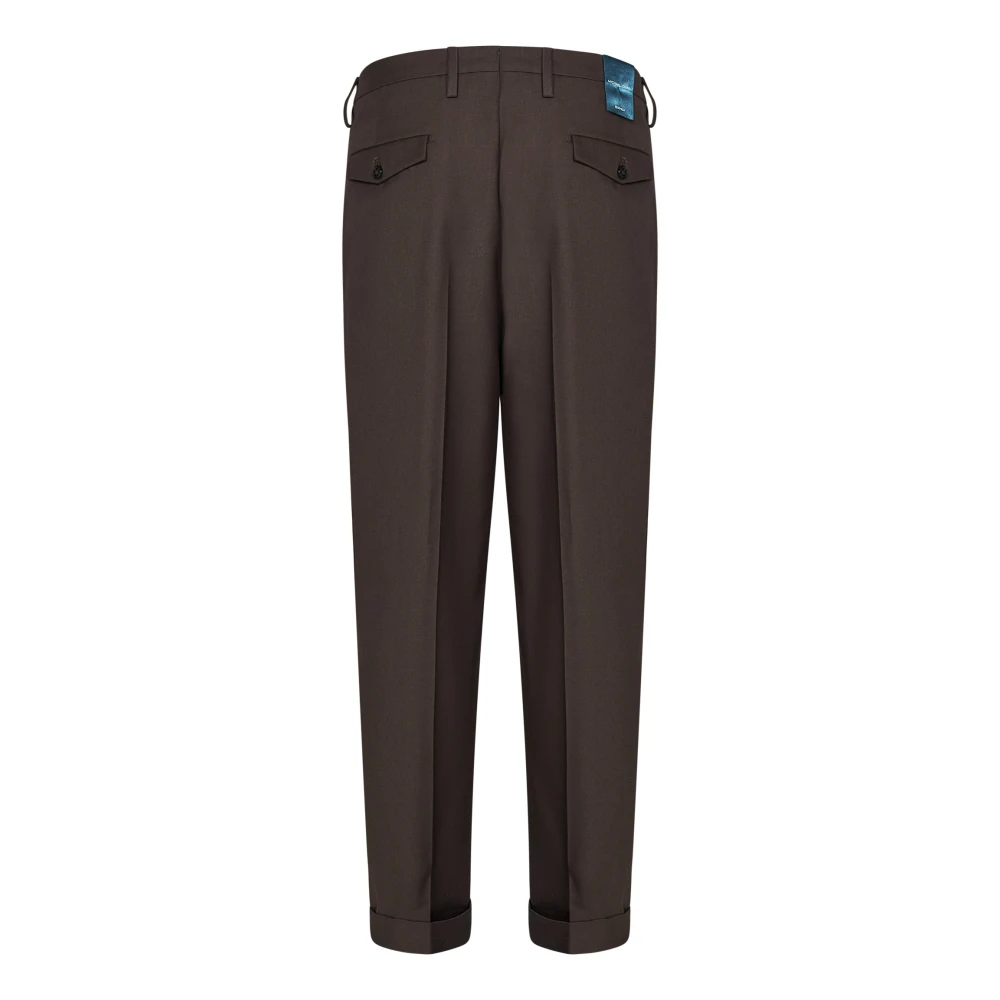 Michael Coal Bruine Geplooide Broek Aw24 Brown Heren
