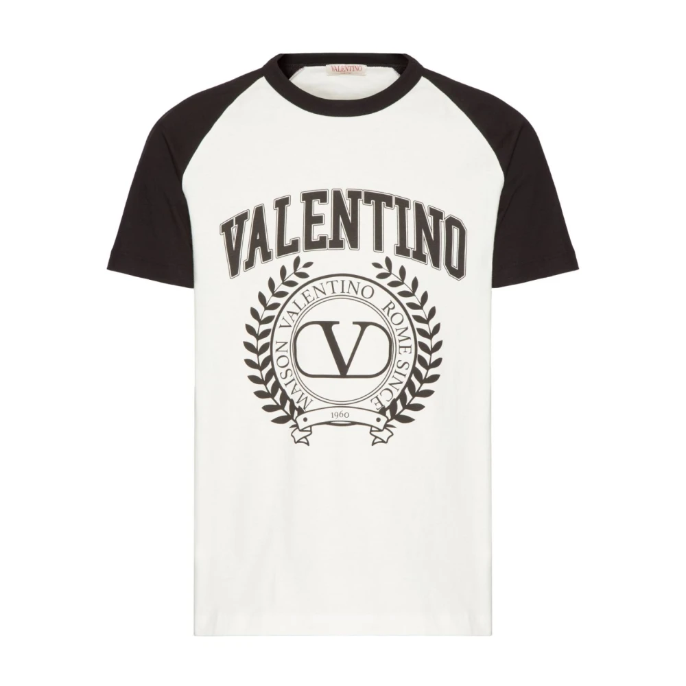 Valentino Garavani Witte T-shirt met Maison Valentino Print White Heren