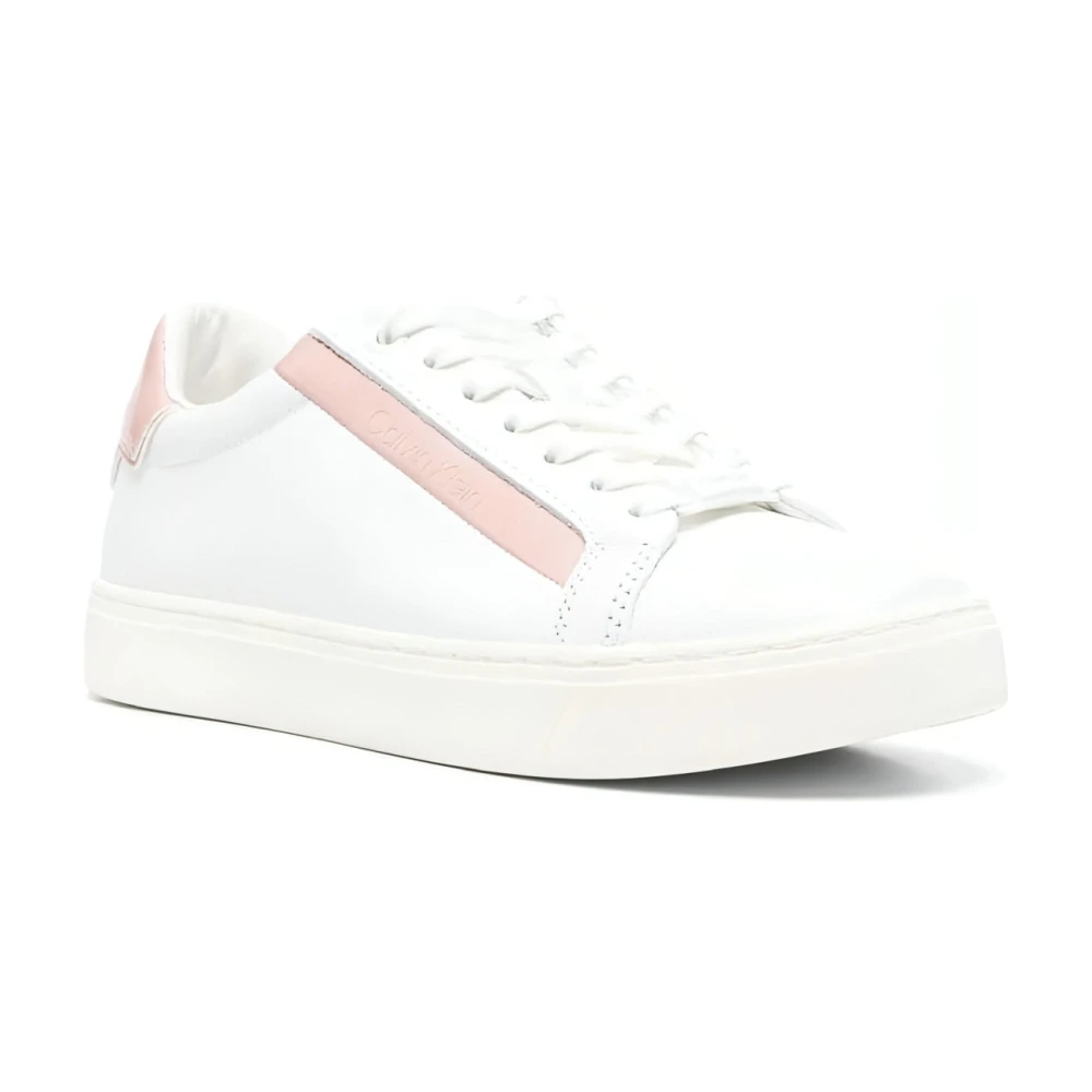 Calvin Klein Leren Damessneakers Dames Schoenen Wit