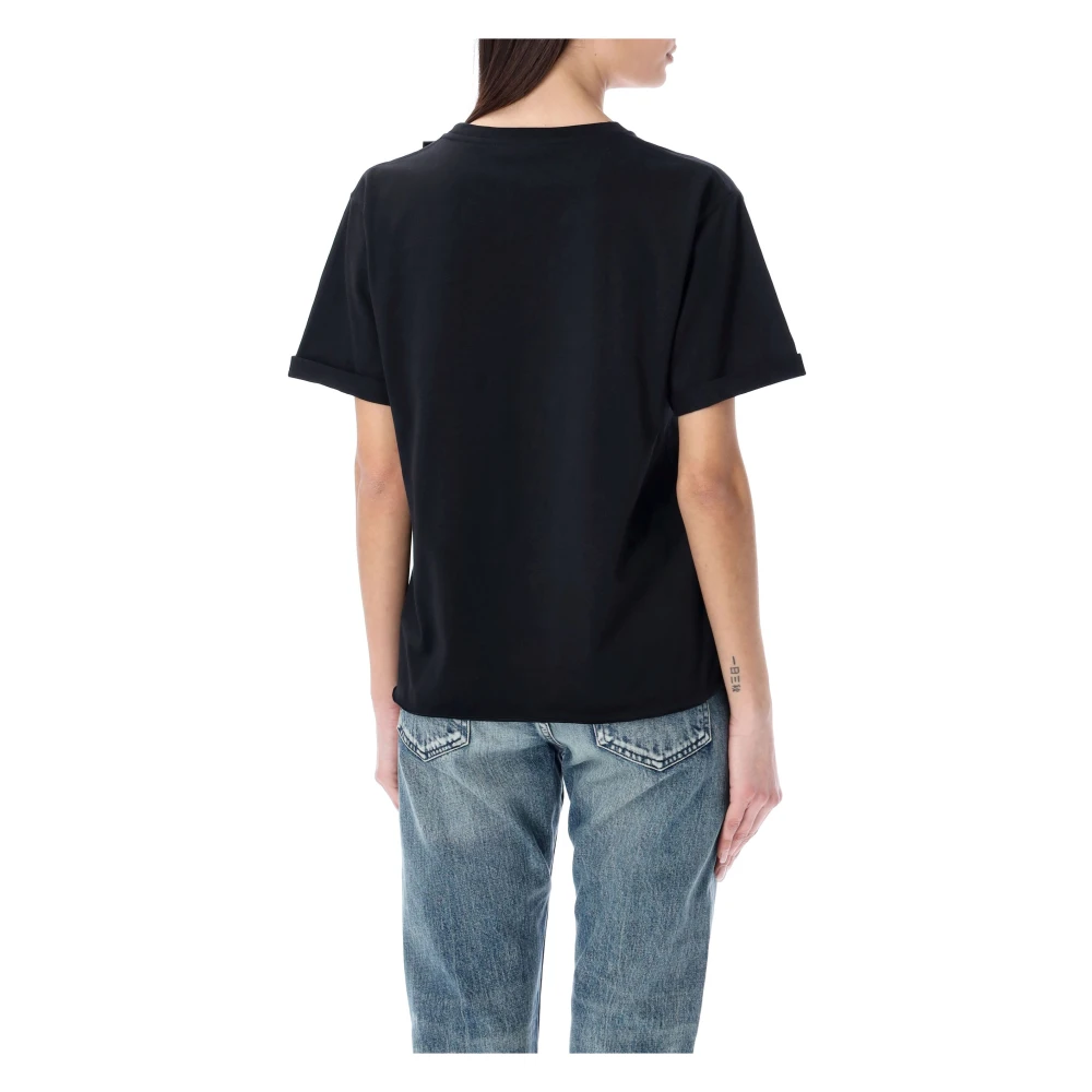Saint Laurent Rive Gauche T-shirt Black Dames
