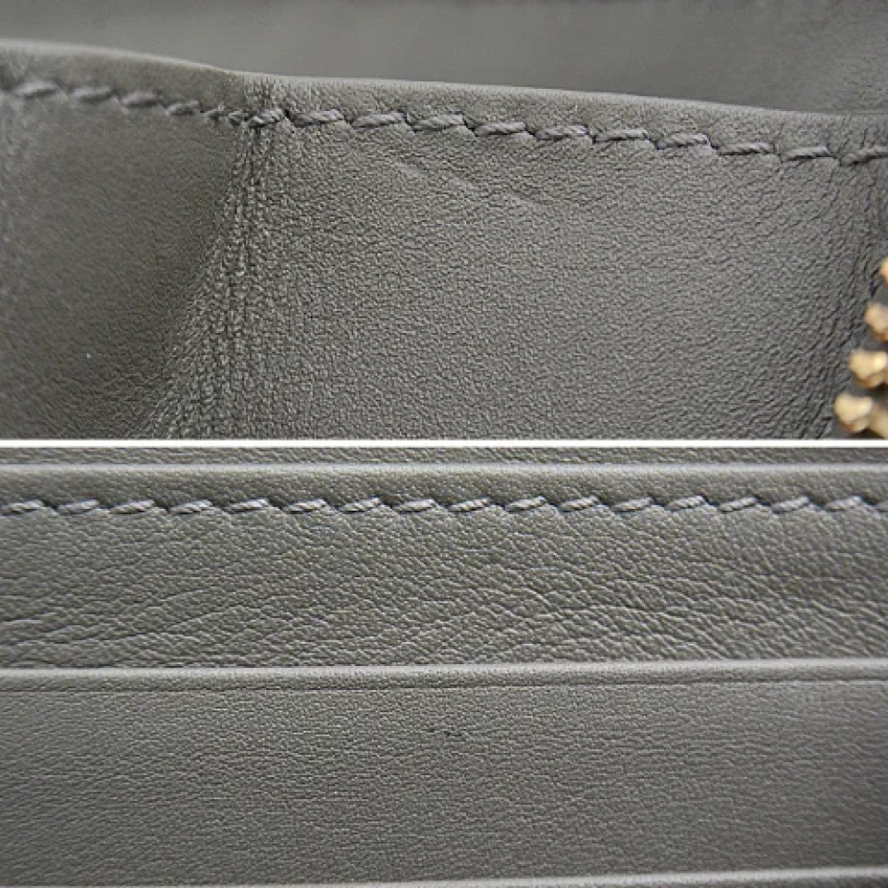 Gucci Vintage Pre-owned Leather wallets Gray Heren