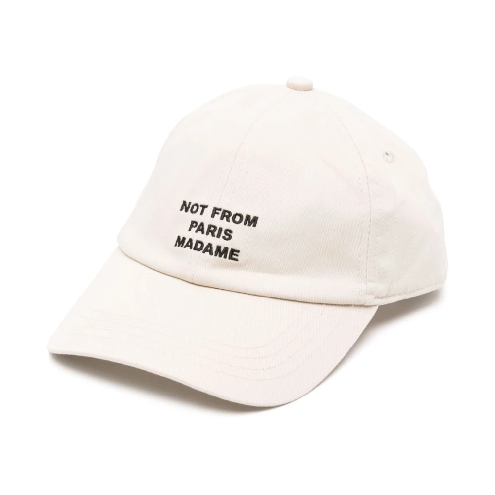 Drole de Monsieur Witte Baseballpet Stijlvol White Heren