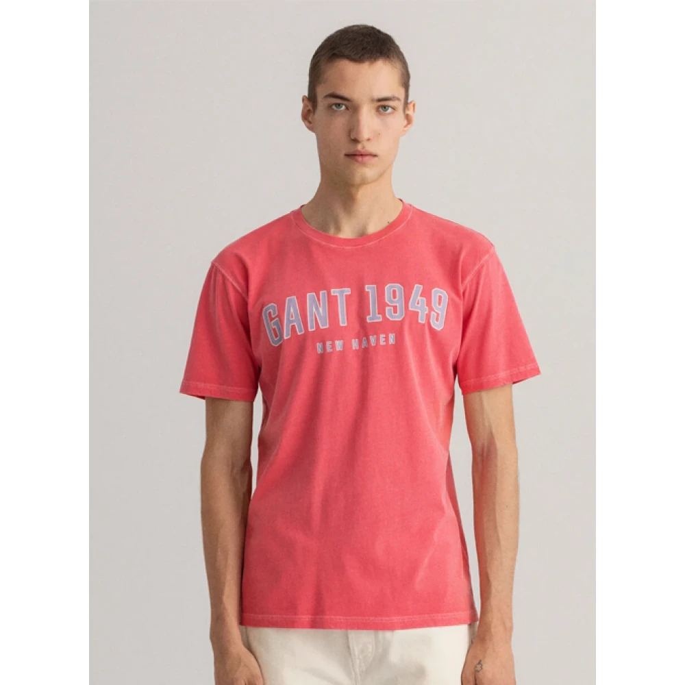 Gant Comfortabele en stijlvolle T-shirt collectie Pink Heren