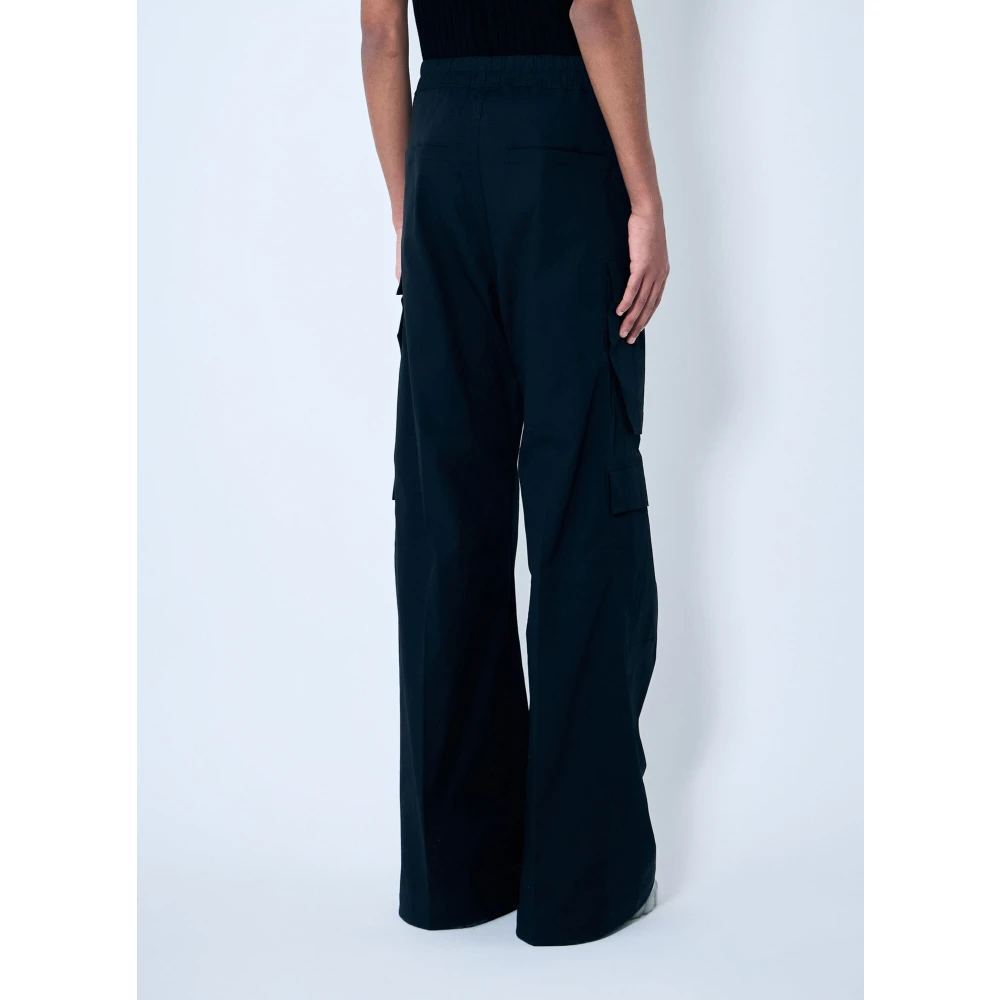 Rick Owens Wijde Cargobroek Black Heren