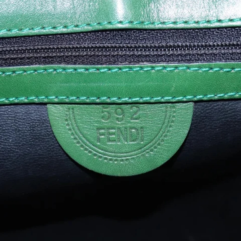 Fendi Vintage Pre-owned Leather fendi-bags Green Dames