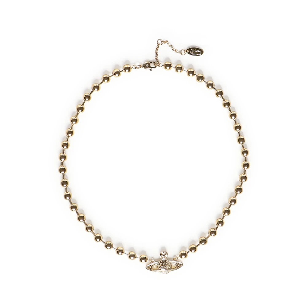 Vivienne Westwood Women's Yellow Necklaces, One Size, Thames Mini Bas-Relief Ball-Chain Necklace