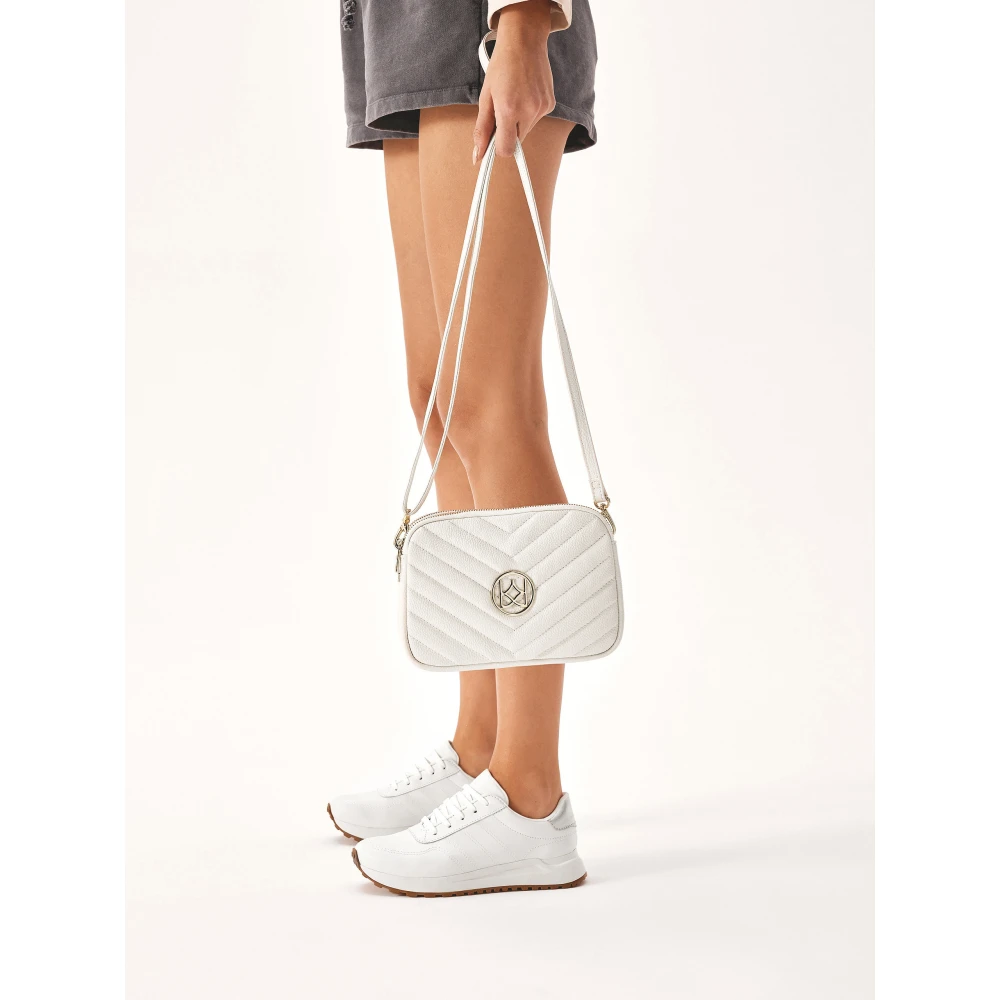 Kazar Kleine witte handtas aan een riem White Dames