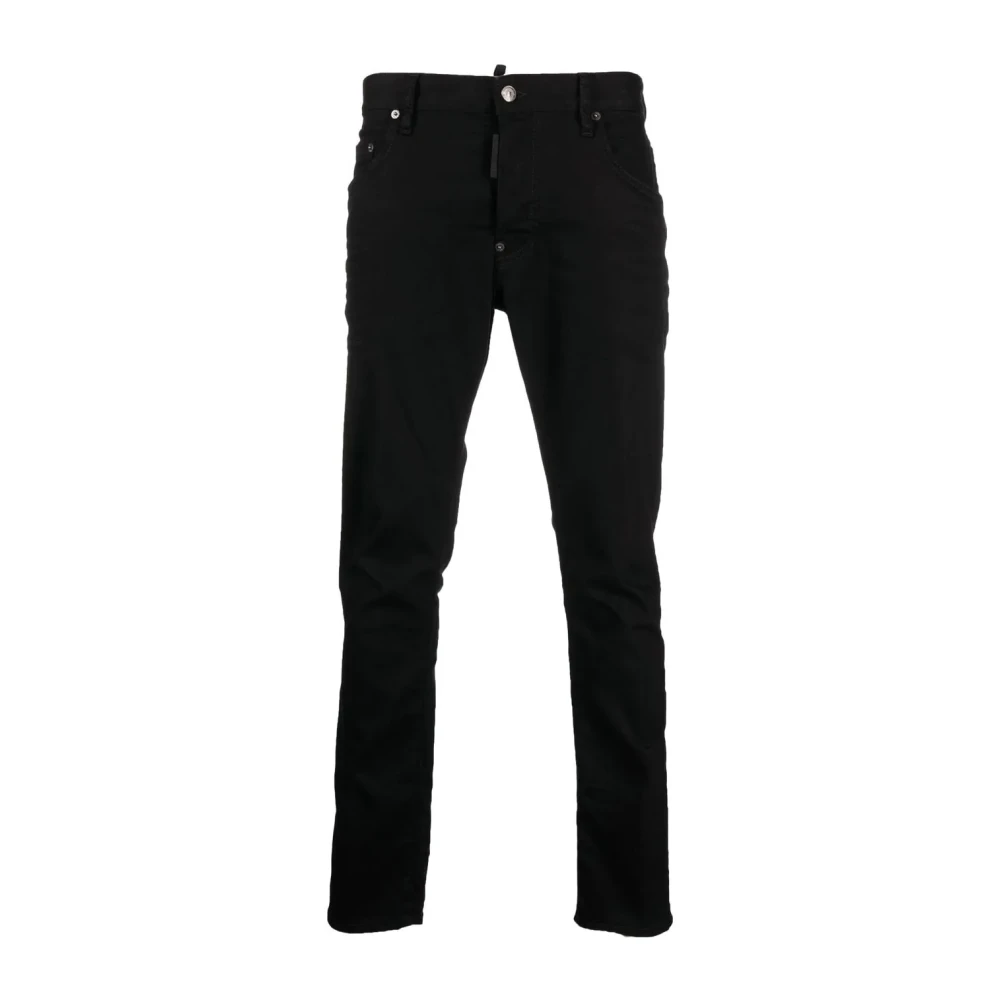 Slim-Fit Sorte Jeans til Moderne Mænd
