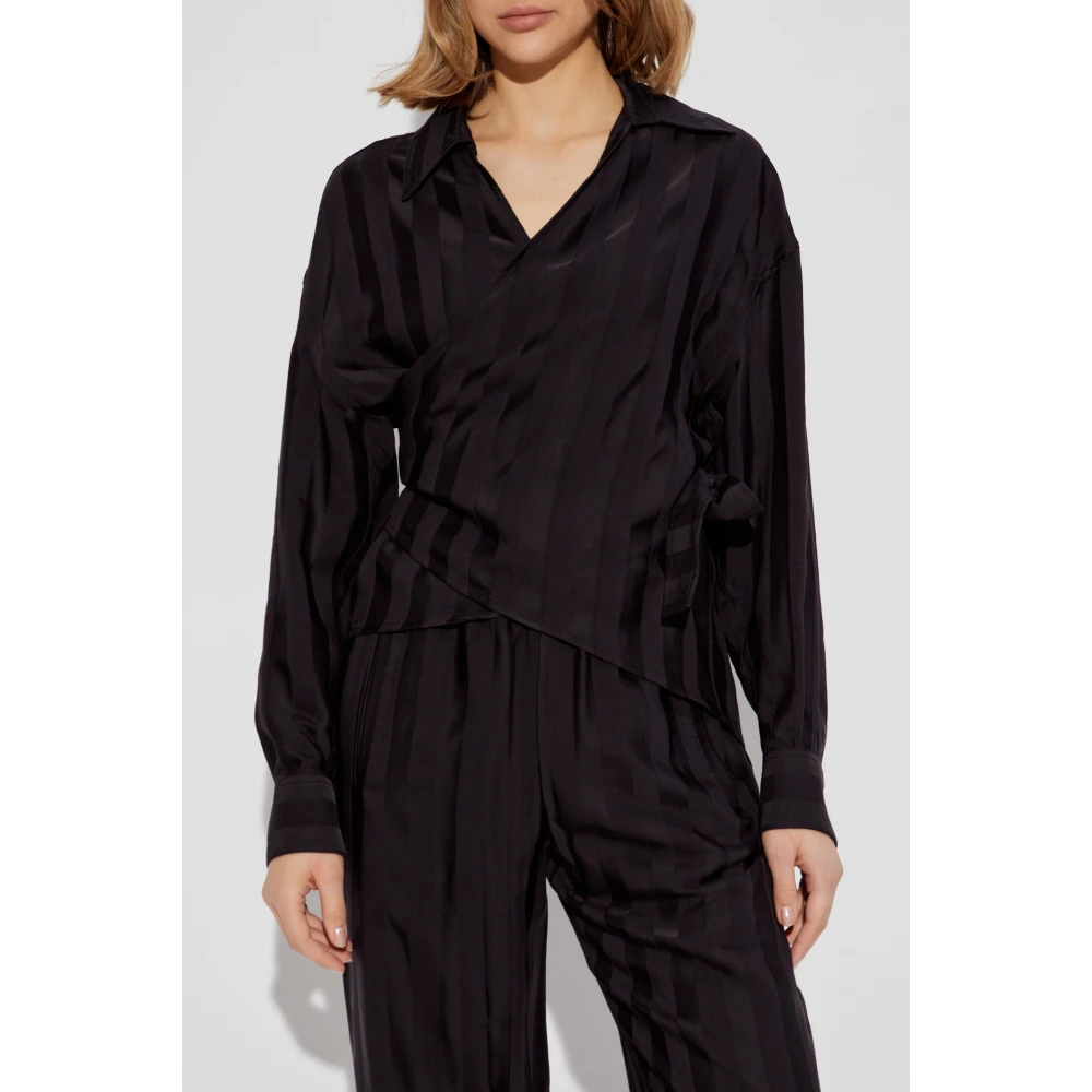 Golden Goose Gestreepte blouse Purple Dames