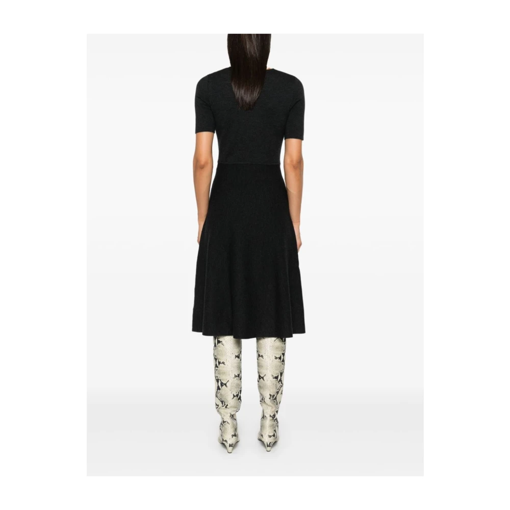 P.a.r.o.s.h. Grijze Wollen Blend Gebreide Midi Jurk Gray Dames