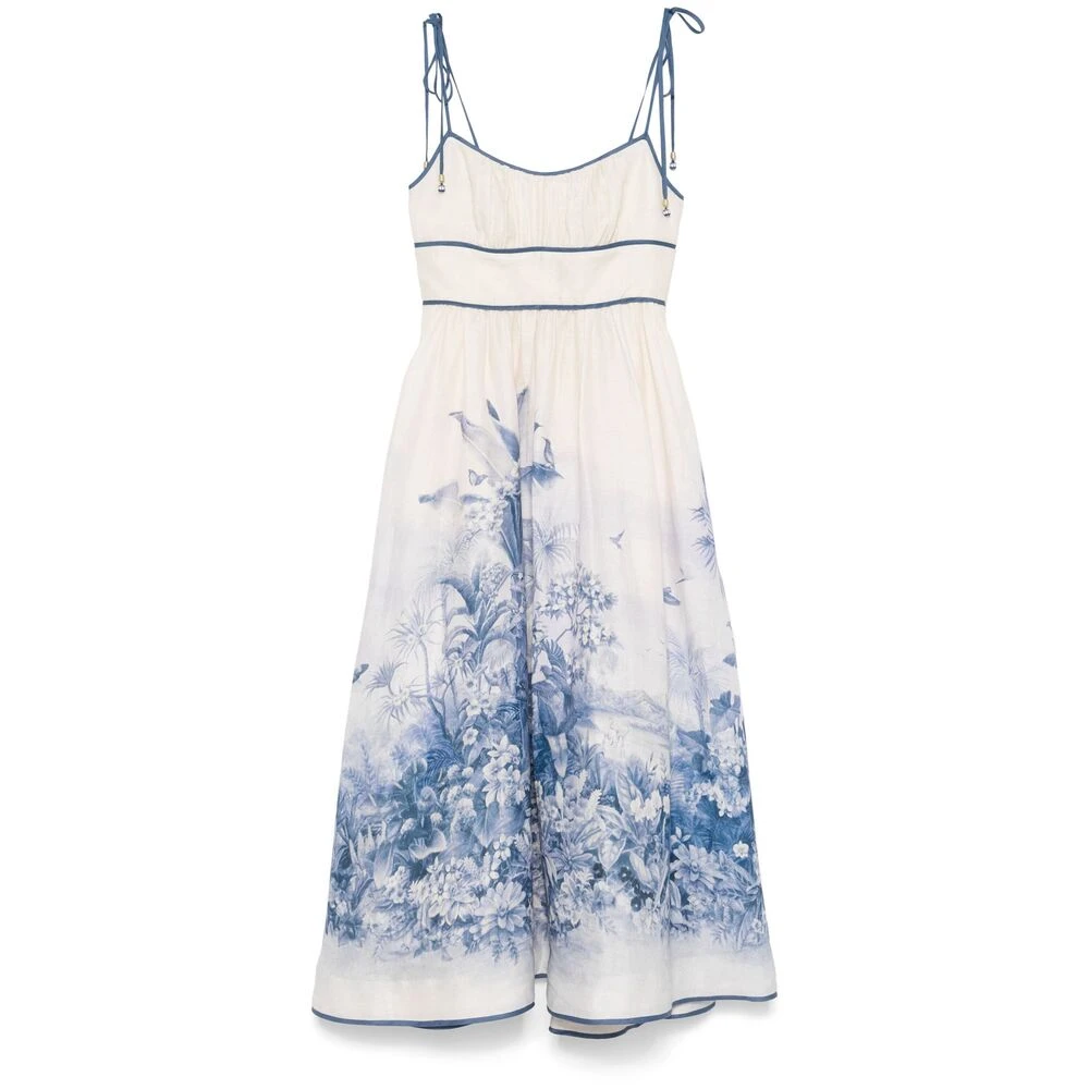 Zimmermann Grafische Print Linnen Jurk Multicolor Dames