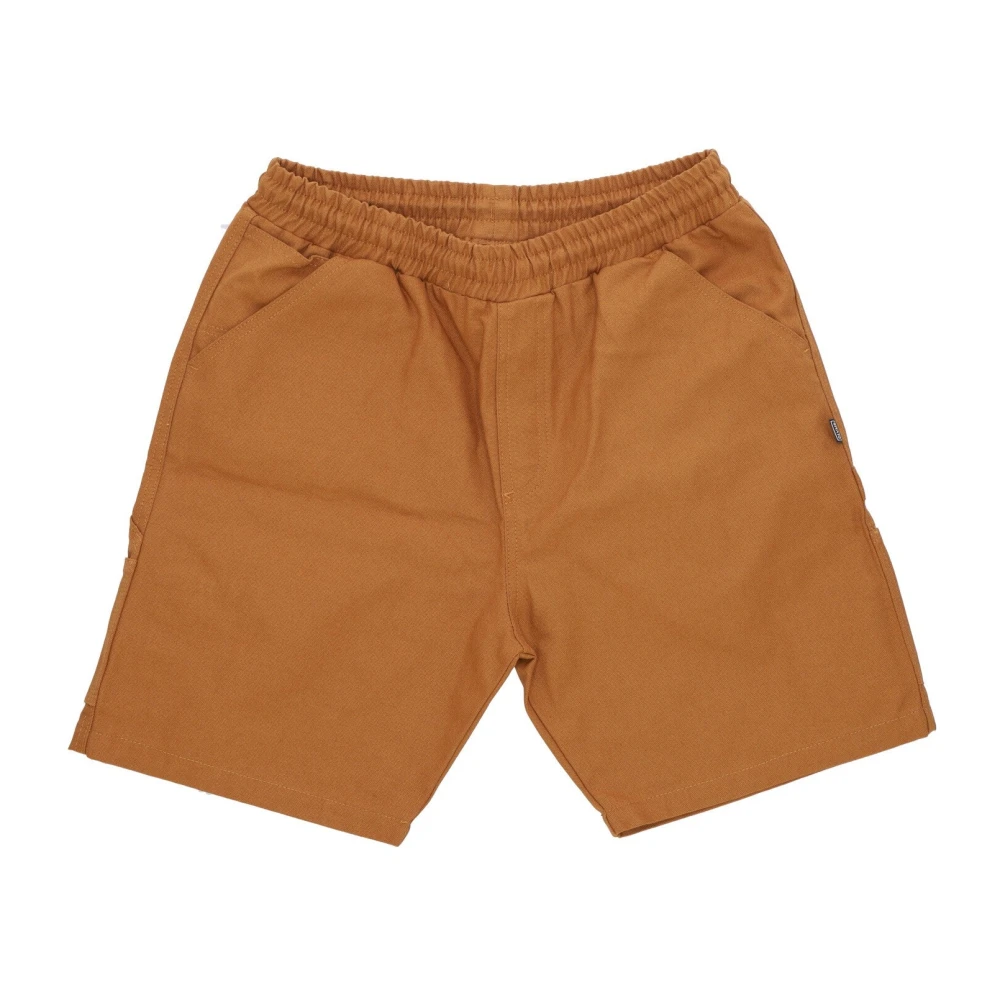 Dolly Noire Canvas Timmerman Shorts met Gereedschapszakken Brown Heren