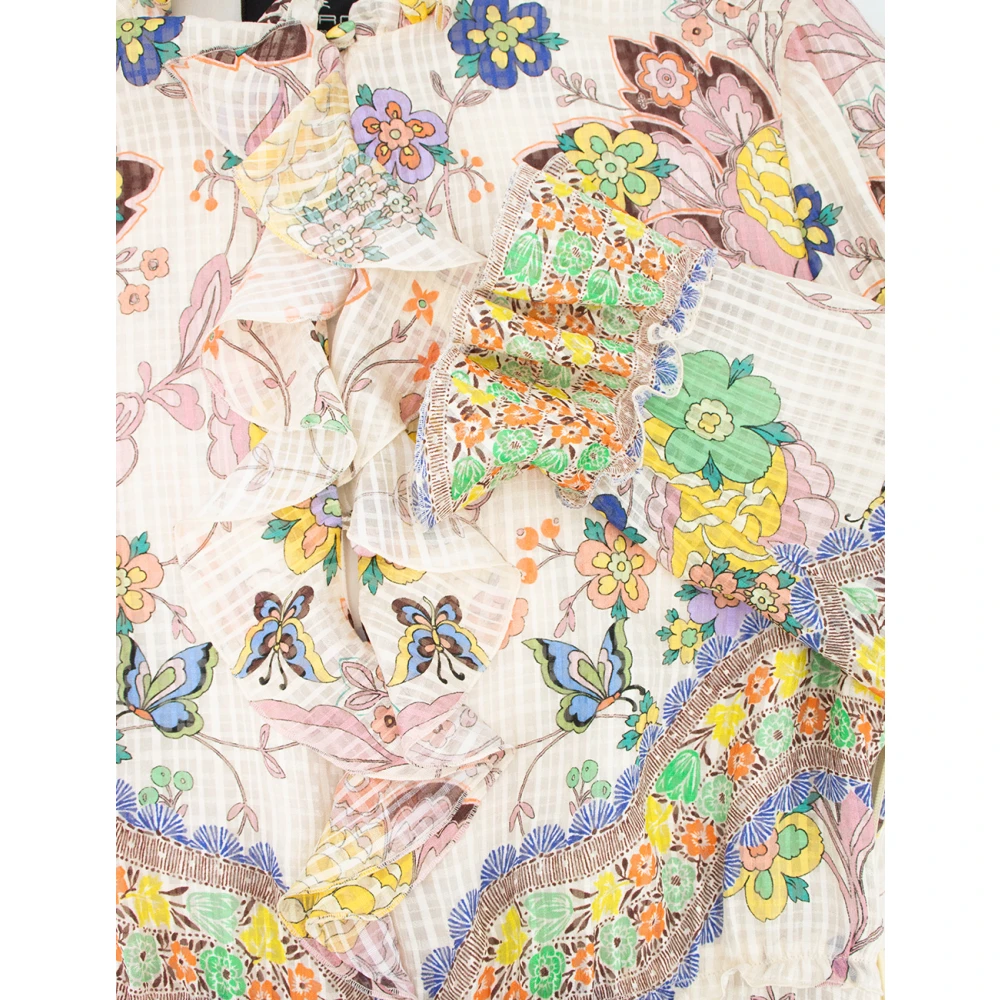 ETRO Bohemian Paisley Zijden Midi Jurk Multicolor Dames