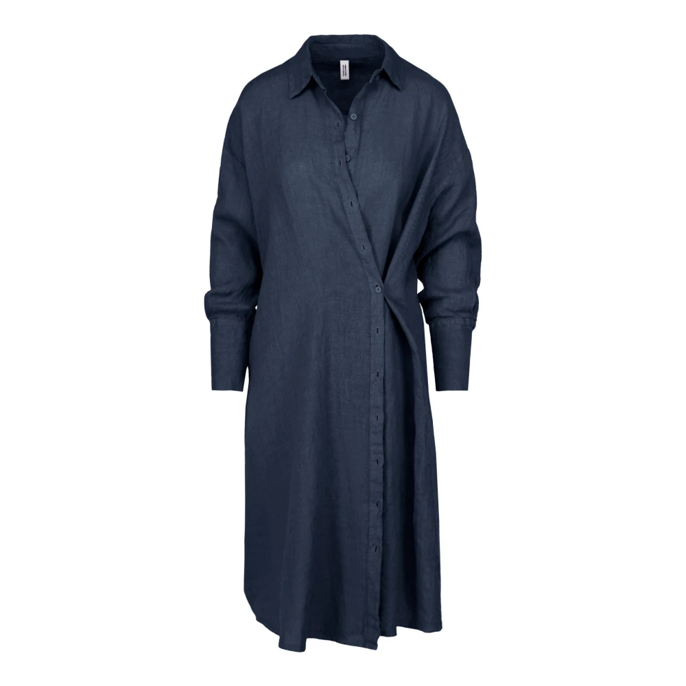Bomboogie Vrouw Blauw Dames, Jurken, : Linnen, Klein