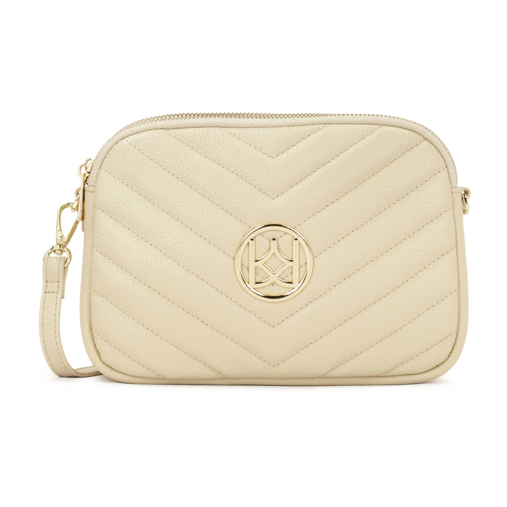 Kazar Room crossbody tas met groot monogram. Beige Dames