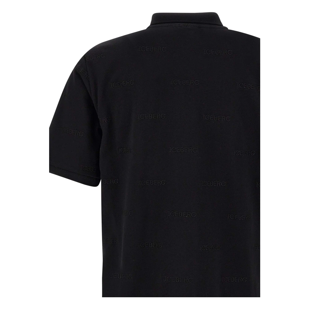 Iceberg Zwarte Polo T-shirt met Logo voor Heren Black Heren