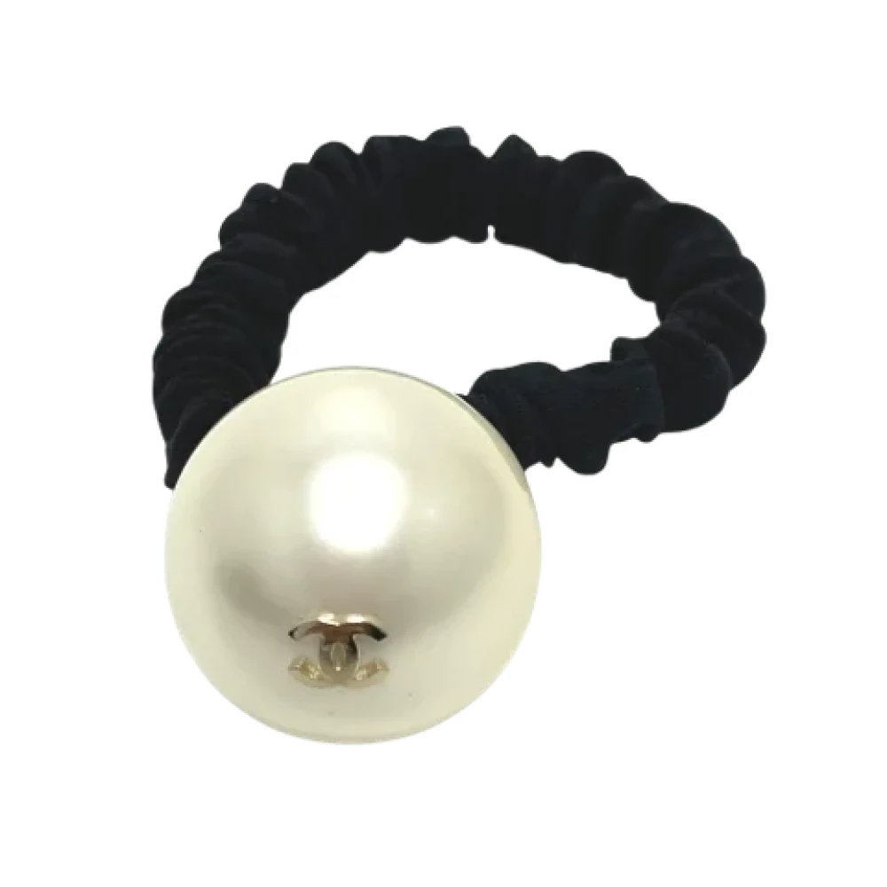 Chanel Vintage Pre-owned Fabric hair-accessories Black Dames