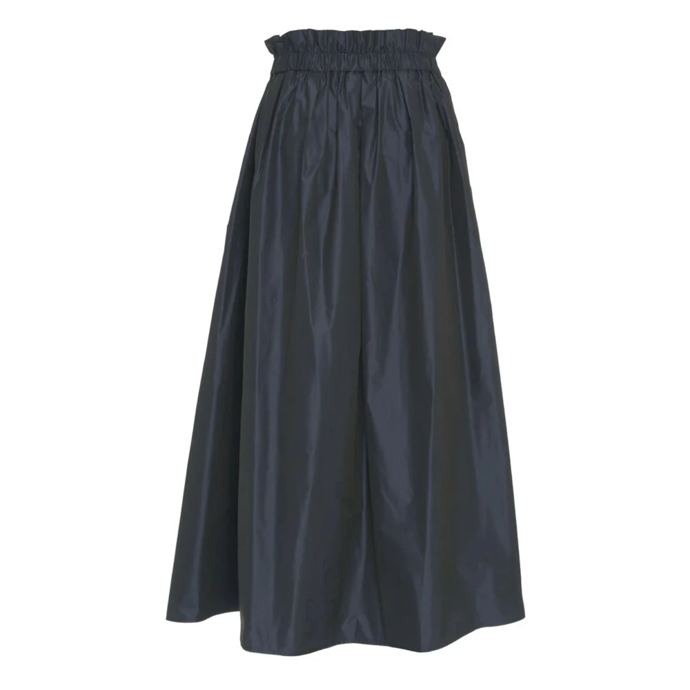 Herno Taffeta Midi Rok Black Dames