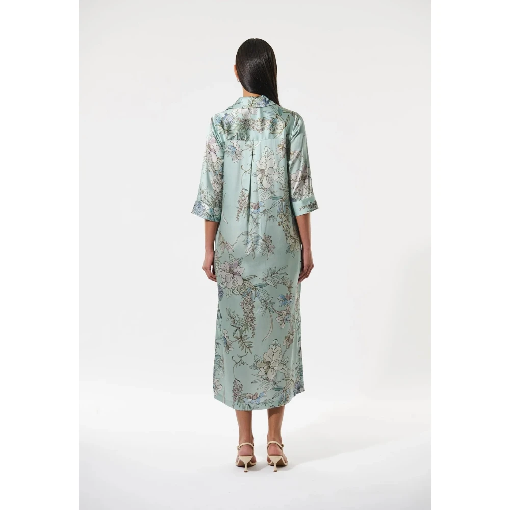 Dea Kudibal Bloemenprint Midi Overhemdjurk Multicolor Dames