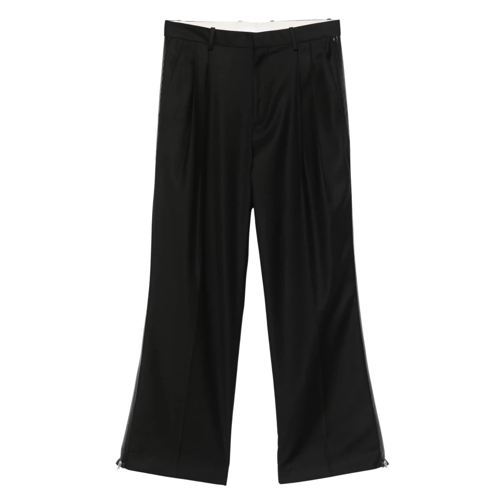 Helmut Lang Black Double Pleat Trousers - Male - Wide Trousers - W31 - Trousers