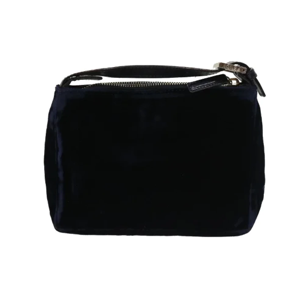 Fendi Vintage Pre-owned Velvet handbags Blue Dames