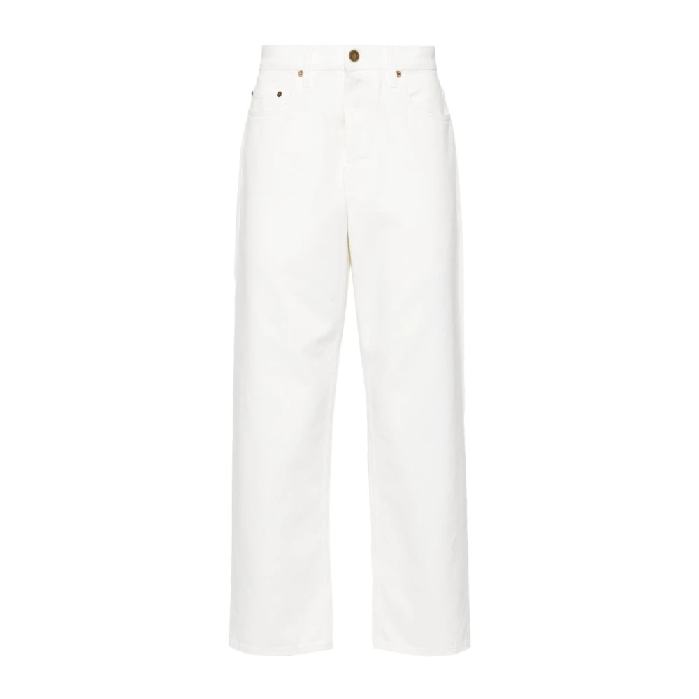 Golden Goose Men's White Straight Fit Jeans, W34, Golden Pant