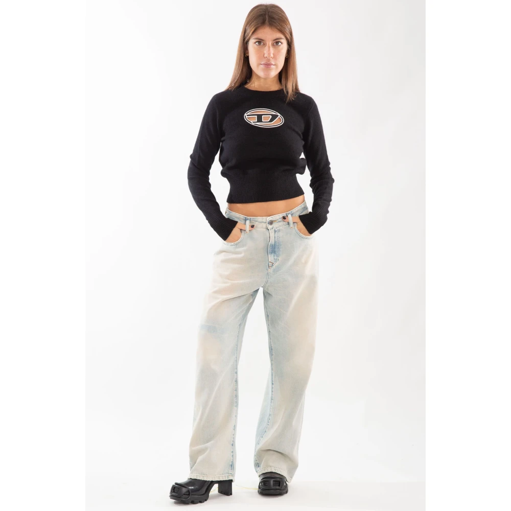 Diesel Ovale Sweater in 9XX Black Dames