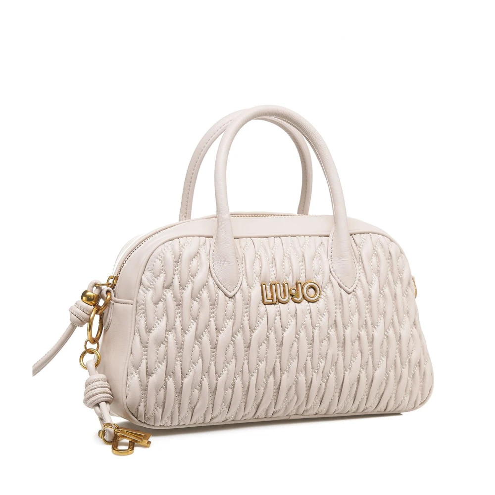 Liu Jo Gewatteerde Bowlingtas met Ritssluiting Beige Dames