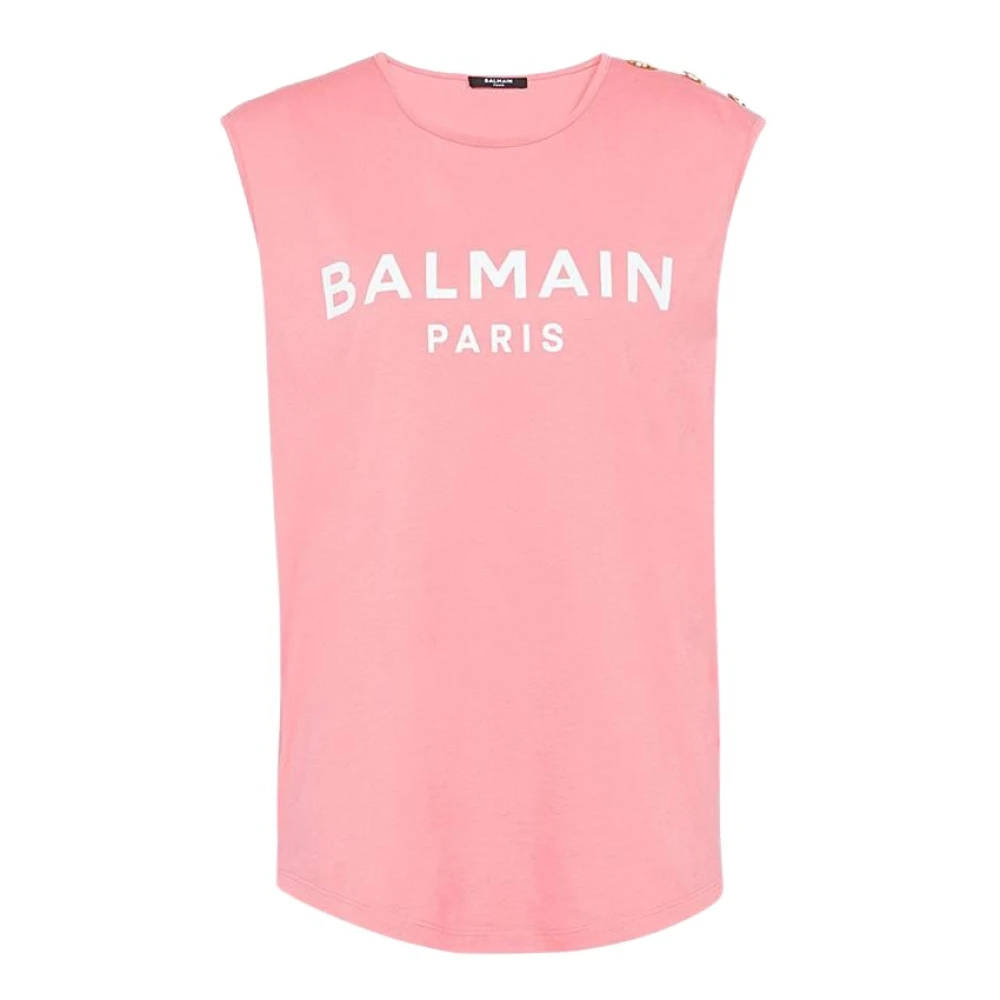Balmain Mouwloze Top Pink Dames