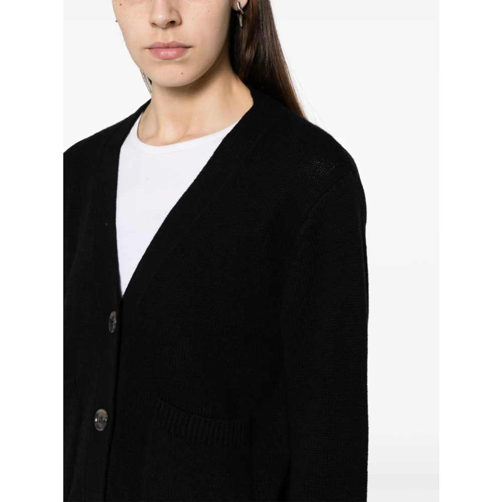 Lisa Yang Zwarte Kasjmier V-Hals Trui Black Dames