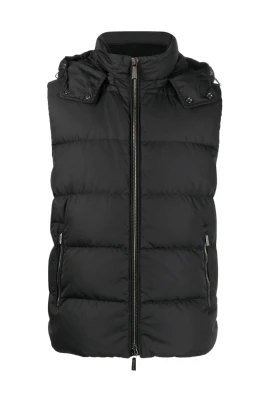 Hög hals vadderad gilet svart väst