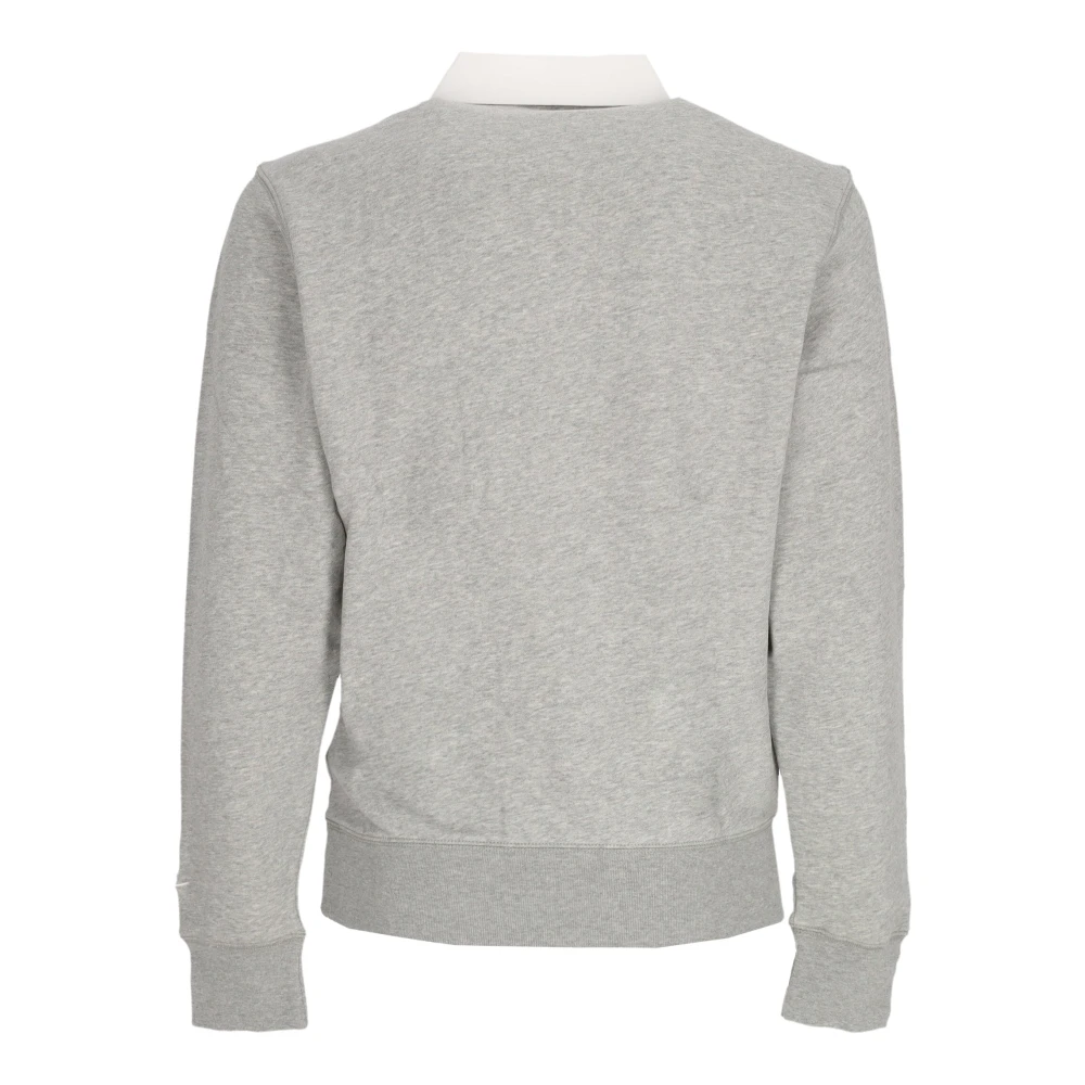 Nike Lange Mouw Polo Club Shirt Gray Heren
