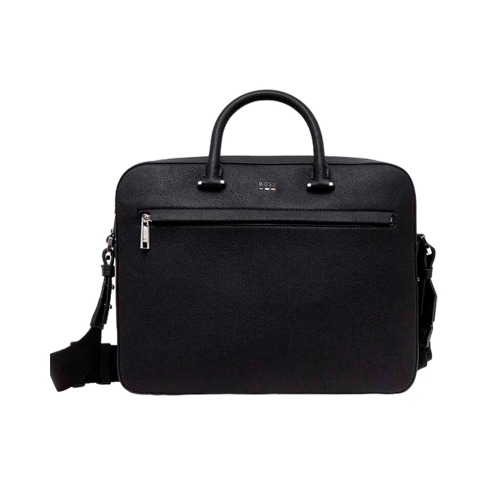 Boss Uomo Nero Grained Document Case - Immagine 4