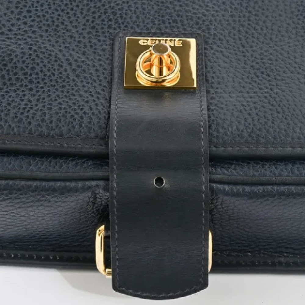 Celine Vintage Pre-owned Leather celine-bags Blue Dames
