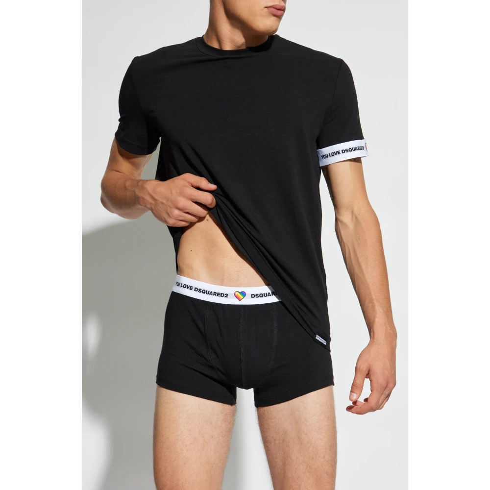 Dsquared2 T-shirt uit de 'Underwear' collectie Black Heren