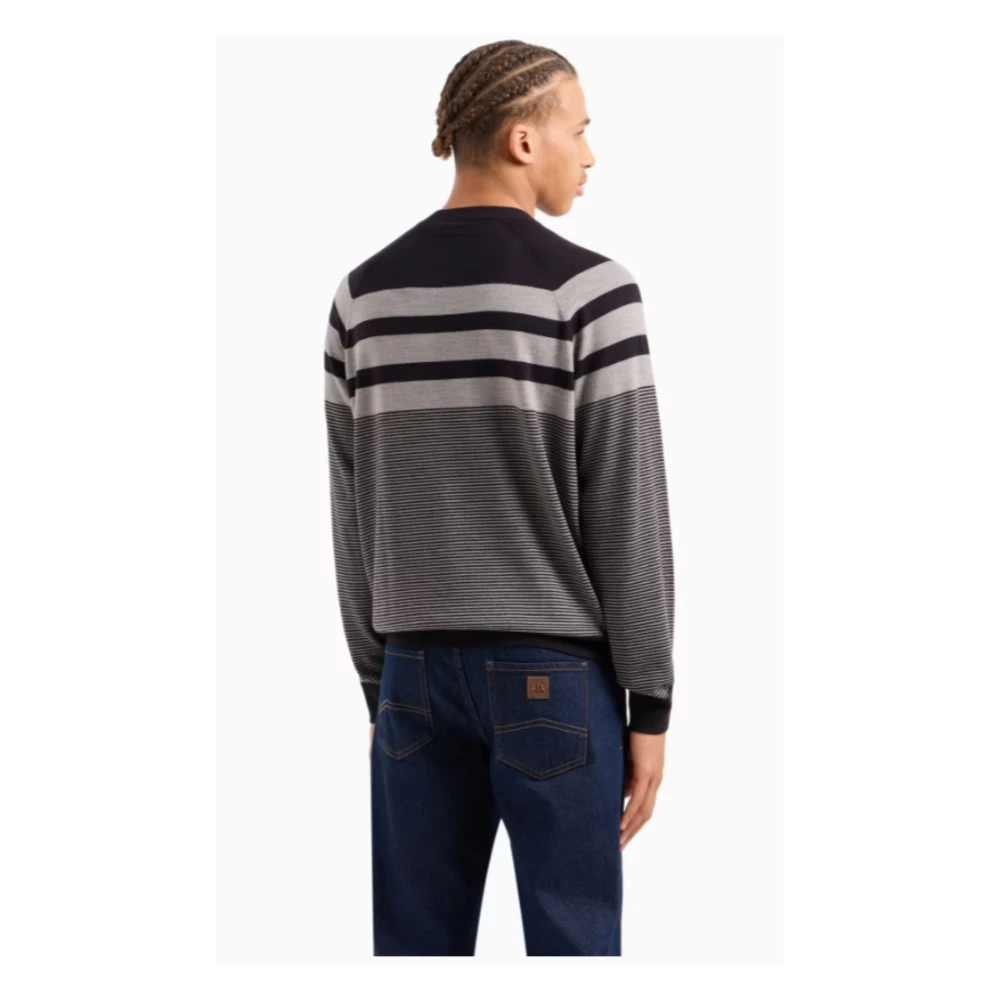 Armani Exchange Donkerblauwe Trui Stijlvol Model Blue Heren