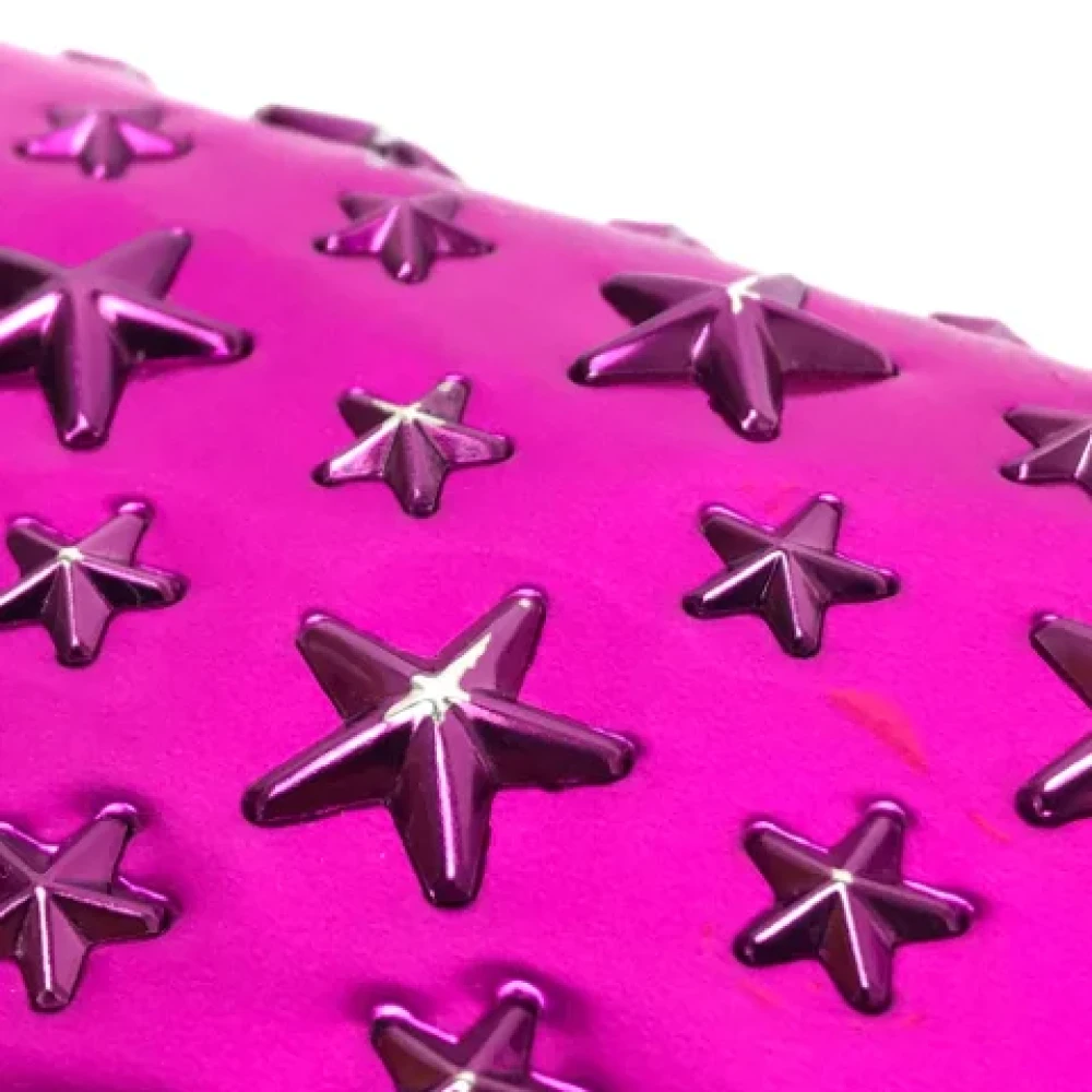 Jimmy Choo Pre-owned Leather wallets Purple Dames