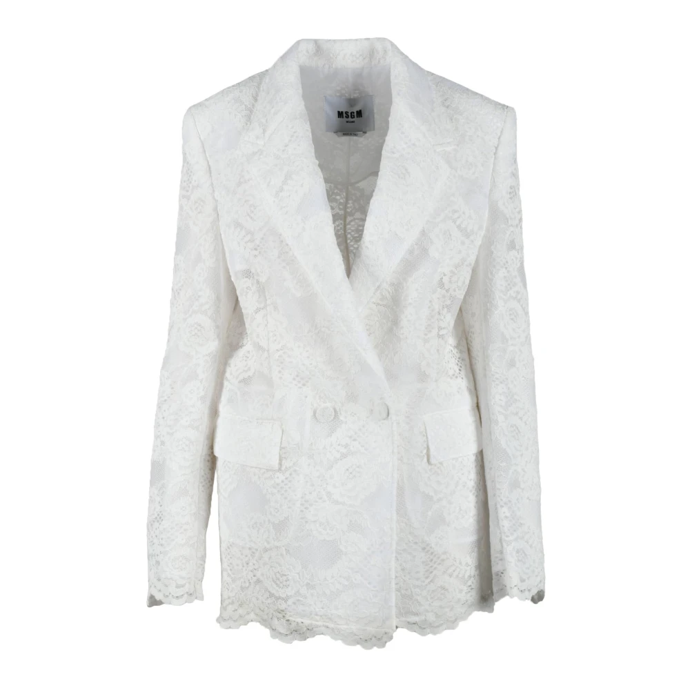 Msgm - Jackets > Blazers - White - Msgm - Modalova