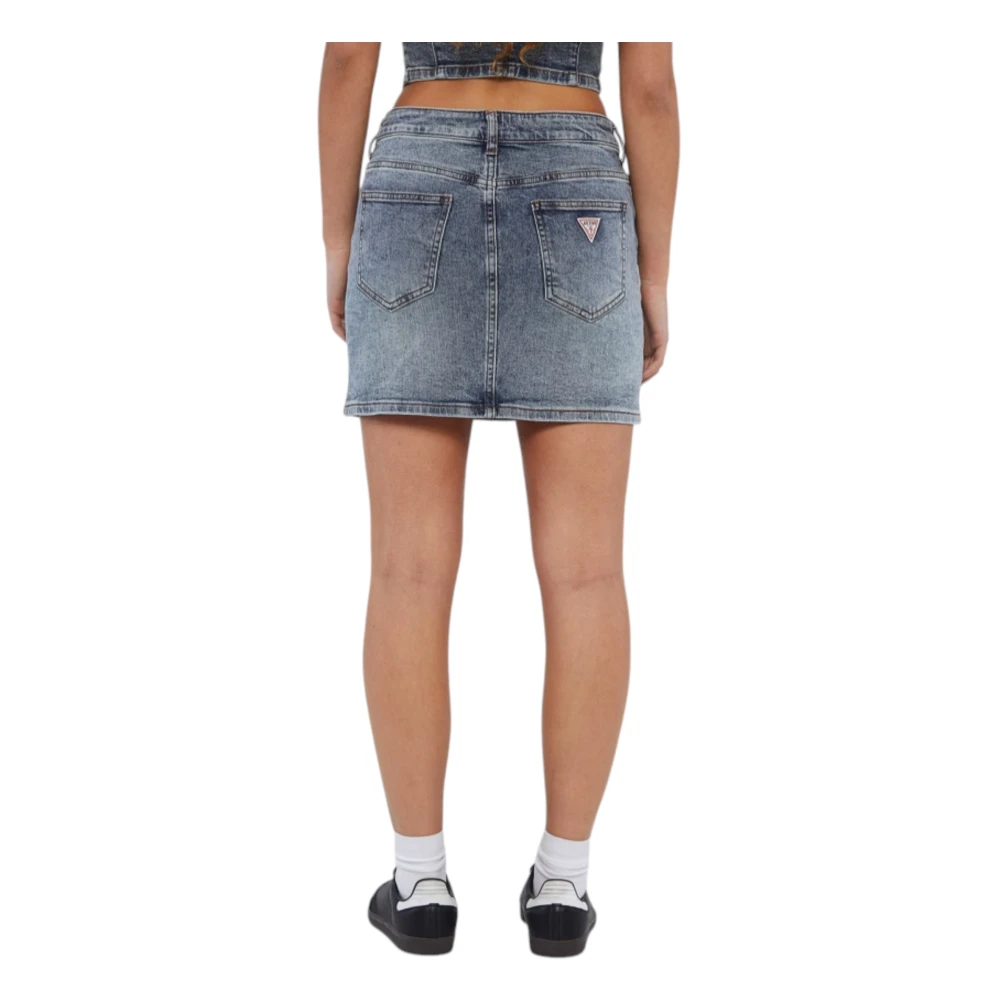 Guess Biologische katoenen spijkerrok Blue Dames